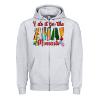 Heather Grey i do it for the aha moments Zipper Hoodie - RanaPortraitStore