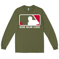 Army Green negan major league Long Sleeve Tee - artisFamous