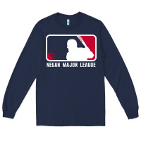 Navy negan major league Long Sleeve Tee - artisFamous