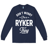 Navy Ryker Personalized Name Birthday Gift Long Sleeve Tee - artisFamous