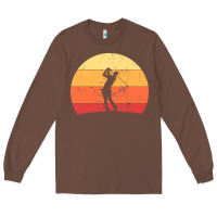 Chestnut Vintage Retro Golf | Golfers Long Sleeve Tee - artisFamous