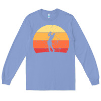 Colony Blue Vintage Retro Golf | Golfers Long Sleeve Tee - artisFamous