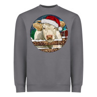 Storm Charolais Cow Christmas Heavyweight Sweatshirt - RanaPortraitStore