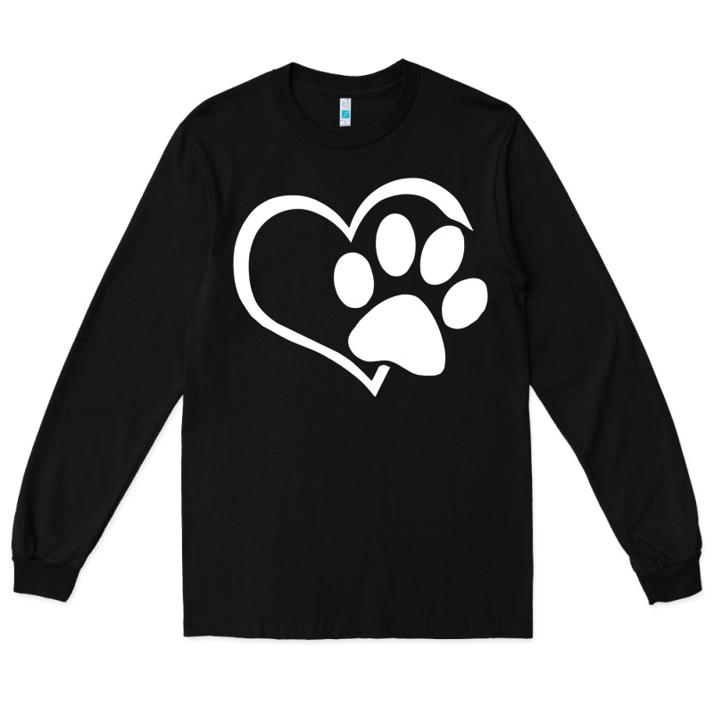 Dog Dad Mom Puppy Shirt Love Dogs Paw Print Heart Women Men  Shirt Long Sleeve Tee by artisFamous | Teevron