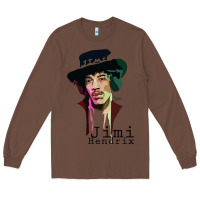 Chestnut jimi hendrix Long Sleeve Tee - artisFamous