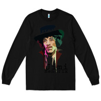 Black jimi hendrix Long Sleeve Tee - artisFamous