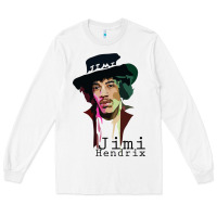 White jimi hendrix Long Sleeve Tee - artisFamous