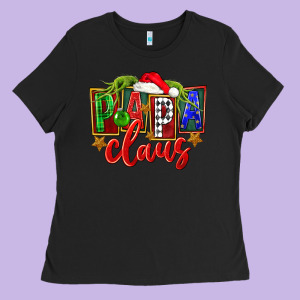Christmas Papa Claus Ladies Tee Designed By Fadigitalartstudio