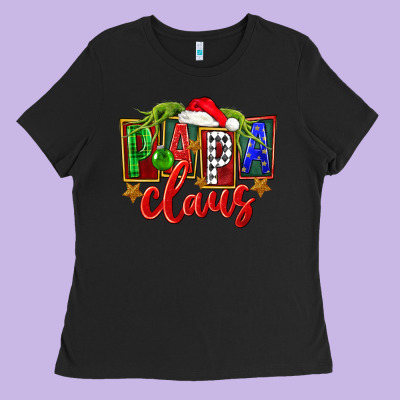 Christmas Papa Claus Ladies Tee Designed By Fadigitalartstudio