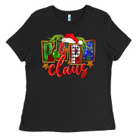 Black Christmas papa claus Ladies Tee - FaDigitalArtStudio