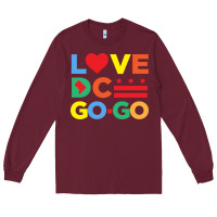 Burgundy love dc gogo Long Sleeve Tee - artisFamous
