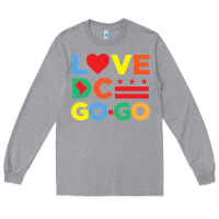 Heather Grey love dc gogo Long Sleeve Tee - artisFamous