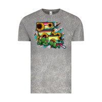 Cloud Rock Louisiana Map Sunflower Cactus Serape Vintage Tee - RanaPortraitStore