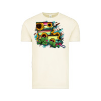Vintage Arctic Louisiana Map Sunflower Cactus Serape Vintage Tee - RanaPortraitStore