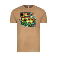 Vintage Camel Louisiana Map Sunflower Cactus Serape Vintage Tee - RanaPortraitStore