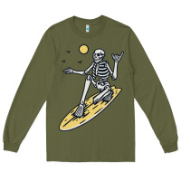Army Green Surfing Long Sleeve Tee - artisFamous