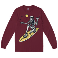 Burgundy Surfing Long Sleeve Tee - artisFamous