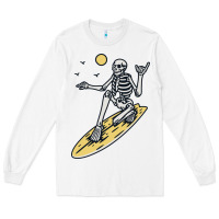 White Surfing Long Sleeve Tee - artisFamous