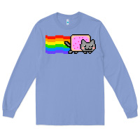 Colony Blue Nyan Cat Long Sleeve Tee - artisFamous