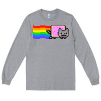 Heather Grey Nyan Cat Long Sleeve Tee - artisFamous