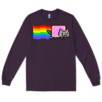 Plum Nyan Cat Long Sleeve Tee - artisFamous