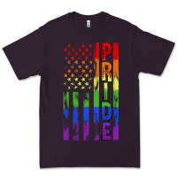Plum lgbtq pride american flag Premium Tee - FaDigitalArtStudio