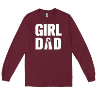 Burgundy Girl Dad Long Sleeve Tee - artisFamous