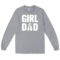 Heather Grey Girl Dad Long Sleeve Tee - artisFamous
