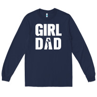 Navy Girl Dad Long Sleeve Tee - artisFamous