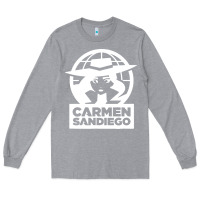 Heather Grey carmen sandiego Long Sleeve Tee - artisFamous