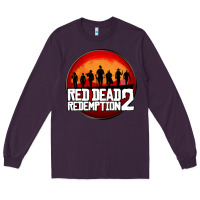 Plum Red Dead Redemption 2 Red Moon Cowboy Long Sleeve Tee - artisFamous