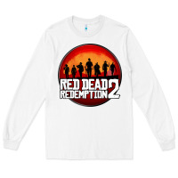 White Red Dead Redemption 2 Red Moon Cowboy Long Sleeve Tee - artisFamous