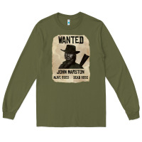 Army Green Red Dead Redemption 2 Red Moon Cowboy wanted john marston Long Sleeve Tee - artisFamous