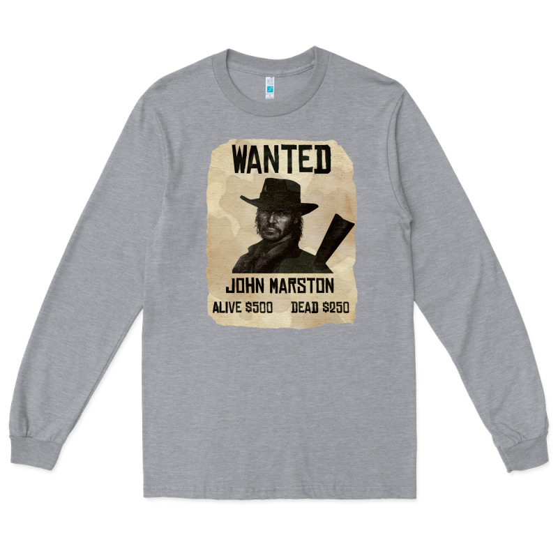 Red Dead Redemption 2 Red Moon Cowboy Wanted John Marston Long Sleeve Tee by artisFamous | Teevron