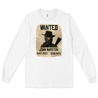 White Red Dead Redemption 2 Red Moon Cowboy wanted john marston Long Sleeve Tee - artisFamous