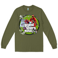 Army Green Grand Theft Auto Long Sleeve Tee - artisFamous