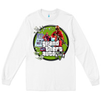 White Grand Theft Auto Long Sleeve Tee - artisFamous