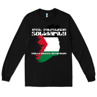 Black irish palestinian solidarity Long Sleeve Tee - artisFamous