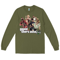 Army Green Grand Theft Auto Long Sleeve Tee - artisFamous