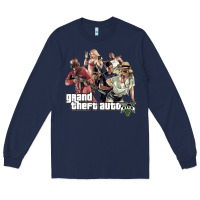 Navy Grand Theft Auto Long Sleeve Tee - artisFamous