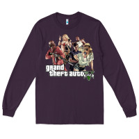 Plum Grand Theft Auto Long Sleeve Tee - artisFamous