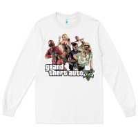 White Grand Theft Auto Long Sleeve Tee - artisFamous