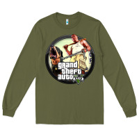 Army Green Grand Theft Auto Long Sleeve Tee - artisFamous