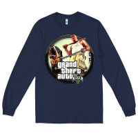 Navy Grand Theft Auto Long Sleeve Tee - artisFamous