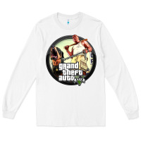 White Grand Theft Auto Long Sleeve Tee - artisFamous