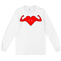 White Healthy Heart Long Sleeve Tee - artisFamous
