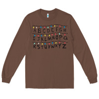 Chestnut Stranger Lights Alphabet Long Sleeve Tee - artisFamous