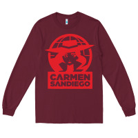 Burgundy carmen sandiego Long Sleeve Tee - artisFamous