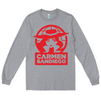Heather Grey carmen sandiego Long Sleeve Tee - artisFamous