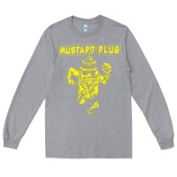 Heather Grey mustard plug Long Sleeve Tee - artisFamous